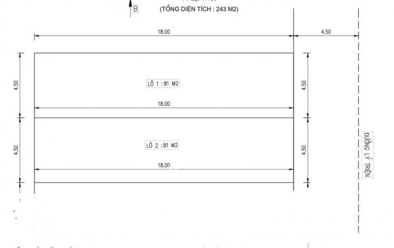 Bán 1 cặp đất đường Lý Triện - Gía đầu tư - Dt : 9x18= 162m2